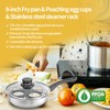 Fuexmotco Egg Poacher Pan, Stainless Steel Egg Poaching Pan for