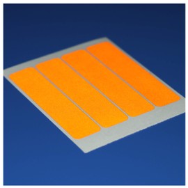 Safe-Tee ORANGE Reflective MOTORCYCLE HELMET Stickers - Complies with French Law