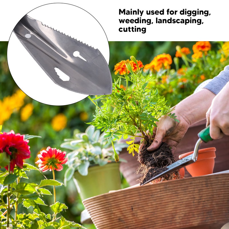 Survival Digging Trowel Stainless Steel Anti Slip Handle Multifunctional Detecting