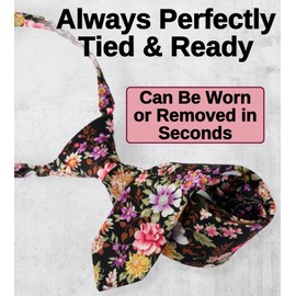 Otis & Oliver Boys Floral Tie Pre-Tied Kids Necktie Age 1-12 Adjustable Woven Cotton Church Wedding School Graduation (South Padre, Small (2-4 years))