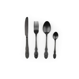 Excelsa Pack of 4 Cutlery Baroque Black
