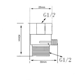 XVL Shower Head Shut-Off Valve Solid Brass 2 Pieces Brushed PT02C
