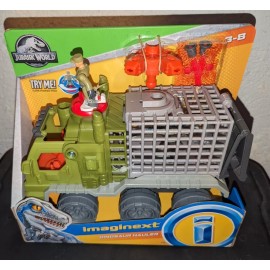Mattel NEW FISHER-PRICE IMAGINEXT JURASSIC WORLD DINOSAUR HAULER PLAYSET! CASE FRESH