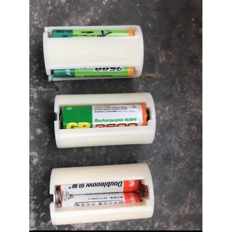 Fielect 5 pcs AA to D Size Series Connection Battery