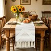 Fall Boho Table Runner with Tassels, Woven Farmhouse Decor, 12x48