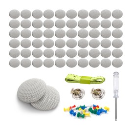 JNNJ 60 Piece Headliner Repair Set, Auto Roof Repair Snap Rivets and Installation Tool, Car Repair Headliner Rivets with Ruler Screwdriver Positioning Pin, Upgrade for Sagging Headliner(Grey-White)