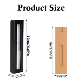 Lucywey Pack of 5 Ballpoint Pens Gift Box Black with 10 Paper Cards, Elegant Case for Opening Ceremonies, Birthdays and Awards, Practical Packaging for Ballpoint Pen Sets