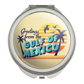 GRAPHICS & MORE Gulf of Mexico Postcard Compact Travel Purse Handbag Makeup Mirror