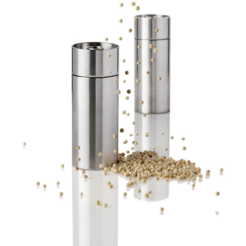 Stelton Salzmühle aus Edelstahl, danish design von Arne Jacobsen aus