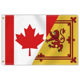 2×3 FT Scotland Rampant Canada Friendship Flag,Medium 60×90 CM Scottish Lion Canadian Outdoor Banner,100D Decor,Doube Side Printing For Patio Garden With Brass Gromment