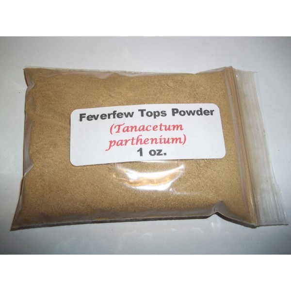Feverfew herb 1 oz. Feverfew herb powder (Tanacetum parthenium)