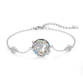 ABIGY Phoenix Bracelet for Women 925 Sterling Silver Crystal Bracelets Phoenix Crystal Jewellery Bracelet for Women