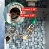 Siphon Rubber and Wall Rosette Set, NW 30/40, Rubber Sleeve