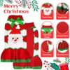ABRRLO Dog Christmas Sweaters Santa Claus Xmas Dog Sweaters Dress