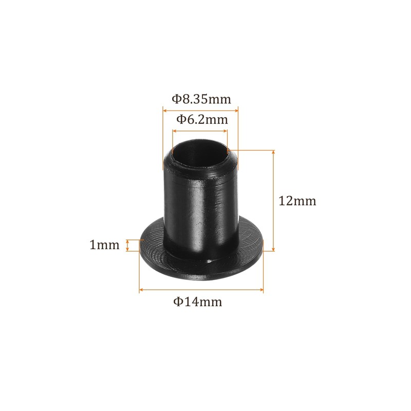 Kozelo 4pcs Nylon Flanged Sleeve Bearings [6.2mm Inner Diameter x