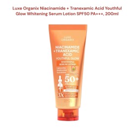 Luxe Organix Niacinamide + Tranexamic Acid Youthful Glow Whitening Serum Lotion