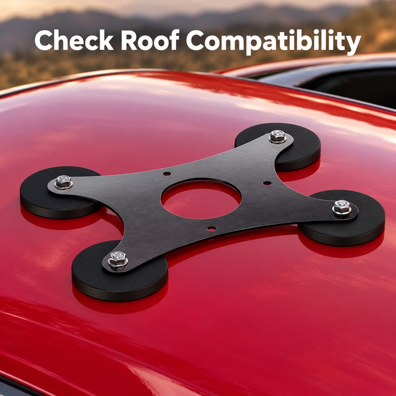 Magnetic Mount for Starlink Mini Vehicle Roof Installation - Compact
