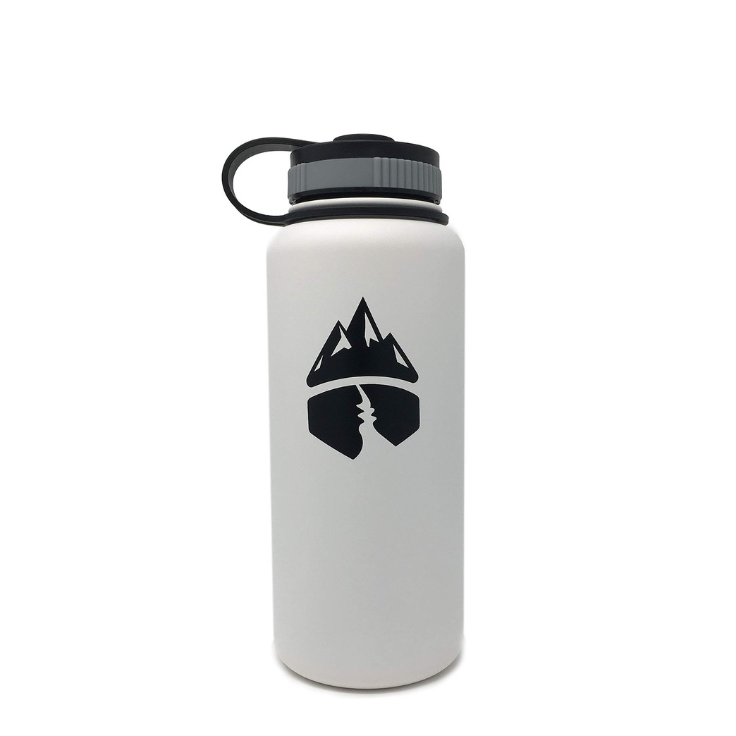 Campsite Essentials Double Wall Vacuum Insulated Stainless Steel Water Bottle, Wide Mouth, with BPA-Free Cap