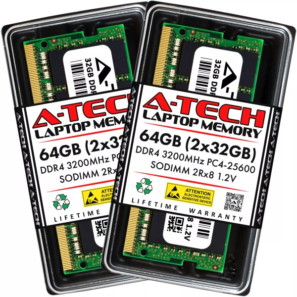 A-Tech 64GB 2x 32GB DDR4-3200 MSI Katana GF66 12UCK GF66