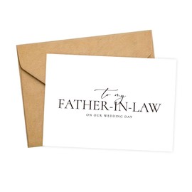 GroomBrideGifts Father In Law Wedding Day Card, Father In Law Of The Bride/Groom Gifts, To My Father In Law On Our Wedding Day. （Father-in-Law A）