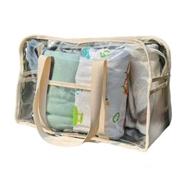 Augbunny Clear Toiletry Bag Large Cosmetic Bag Travel Beach Bag With 2 Side Pockets