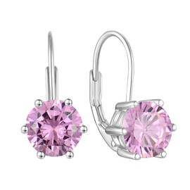 Starnny Women's Hoop Earrings 925 Silver with 3A Cubic Zirconia Birthstone Jewellery for Women, Sterling Silver, Cubic Zirconia