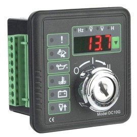 Oumefar Generator Controller Module DC10G Motor Hand Start Controller Stable Heavy Duty Generator Control Panel 4 Digit Tube Display Automotive for Generator