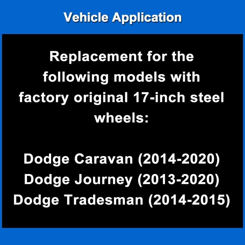 Premium Replica Hubcap | Fits Dodge Caravan, Journey 2013-2020 |