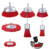 7-Piece Nylon Brush Set with 1/4 Shank Nylon Filament Disc