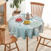 YSWOW Nautical Coastal Tablecloth Beach Starfish Coral Seashell Art Printed