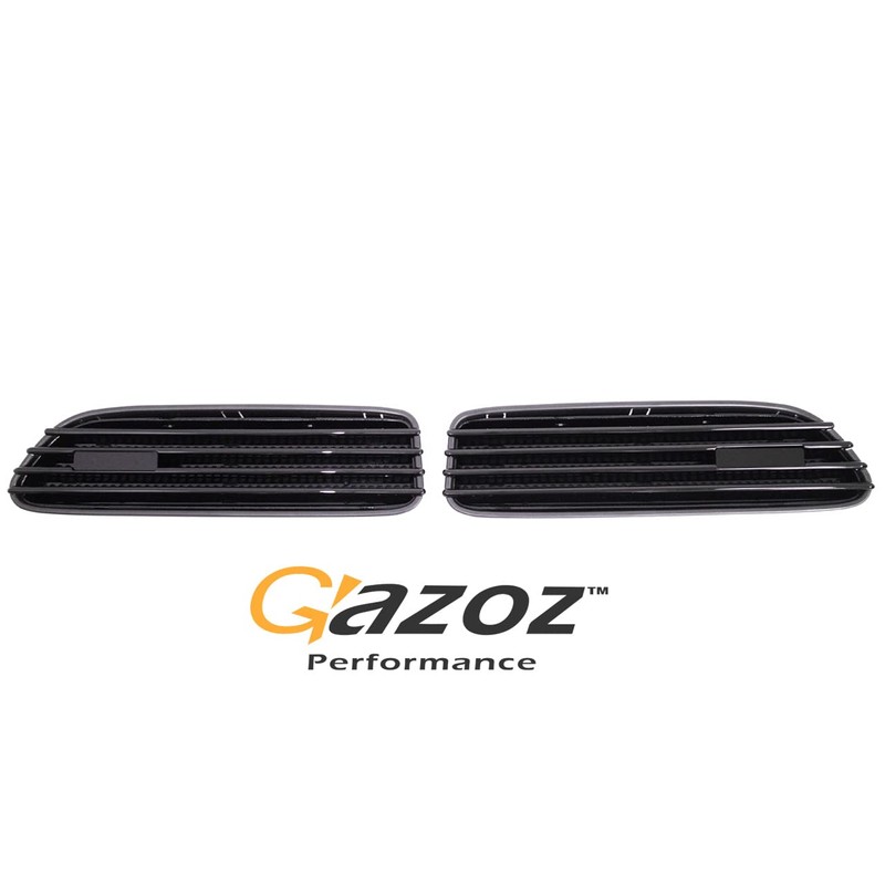 Gazoz Performance Replacement Glossy Black Side Grill Grille Fender Vents