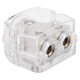 Power Distribution Block Car Earthing Cable Distribution Block Car Audio Stereo Amp Distribution Terminal Block Negative 1x0GA In + 2x4GA Out DB-003