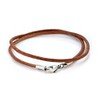BICO 3mm Brown Leather Necklace 29 inch Long (CL7 Brown
