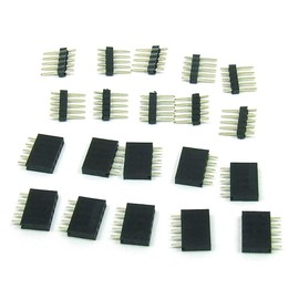 POPESQ® #A1998 Female Header and Pin Header Kit 2.54 mm 5-Pin Straight Pack of 10