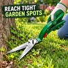 Stainless Steel Spring-Loaded Grass Shears, Long-Length Bypass Lawn Cutter for