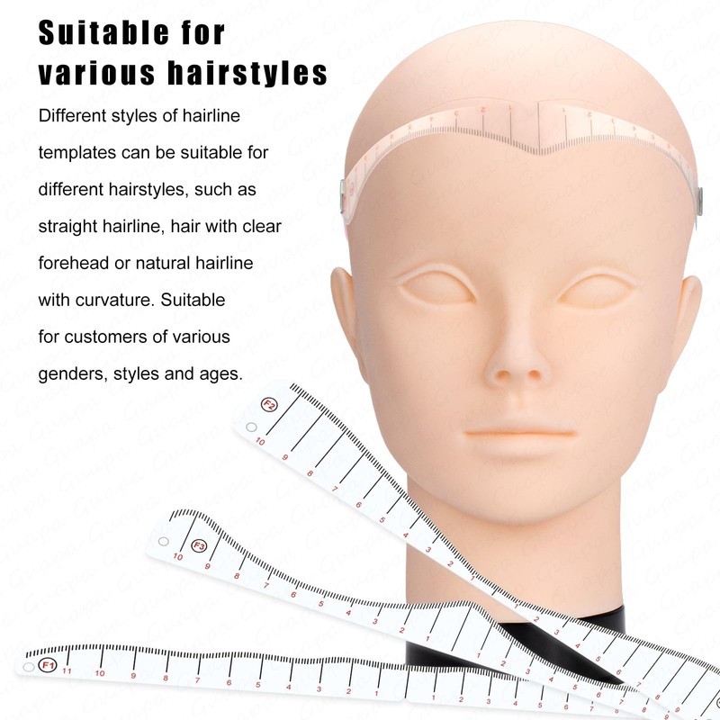 Hairline Stencil Ruler Kit for Scalp Micropigmentation – Precision Measuring