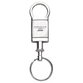 Chrysler 200 Satin Chrome Valet Key Chain (Silver)