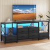 HAUOMS TV Stand for 75 Inch TV, Entertainment Center with