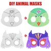 COHEALI 16pcs Animal Blank Masks for Painting Cute Paper Party