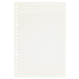 Zelten Loose Leaf Punched Paper Refills Paper for Personal Organizer Diary Notebook Refillable Planner (Lined, A5/20 Hole)