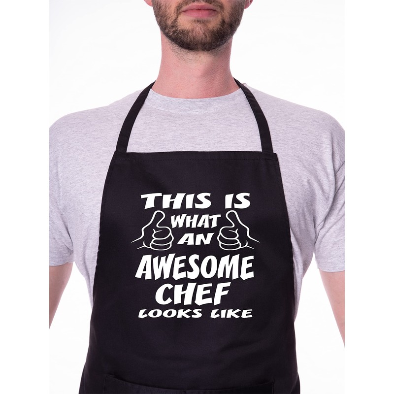 Print4U Awesome Chef Funny Fathers Day BBQ Cooking Novelty Apron
