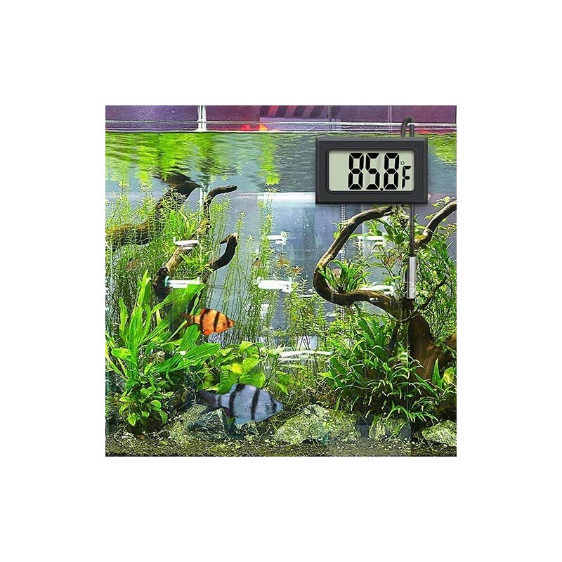 ZHITING Indoor Thermometer, Mini LCD Digital Thermometer Hygrometer, Aquarium Thermometer,
