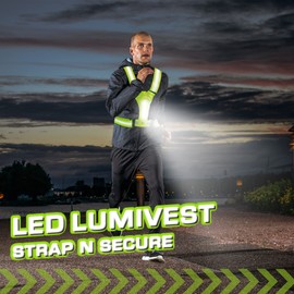 iN Running Vest | High Visibility Reflective Vest | LED Reflective | Reflective Safety Harness for Night Outdoor Activities, Running, Biking, Dog Walking