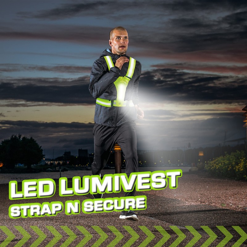 iN Running Vest | High Visibility Reflective Vest | LED