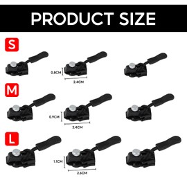 9 Pcs Zip Repair Kit,Zipper Pull Replacement Slider Puller Luggage Zipper Pulls Zippers Sliders Universal Small Instant Zip Fixer Removable Black Zips Head Fastener,for Jacket Coat Bag Jeans Clothes