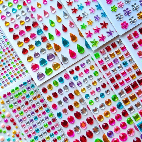 3165pcs Gemstone Sticker Crystal Handicrafts - Self Adhesive Jewelry, Kids