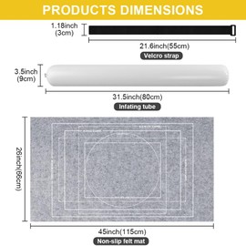 Ainiv Puzzle Roll Jigsaw Storage Felt Mat, Portable Puzzle Roll Up Storage Mat Puzzle Roll Mat with Auxiliary Lines for up to 1500Pcs Foldable Puzzle Saver Storage Felt Pad for Children Adults Gifts