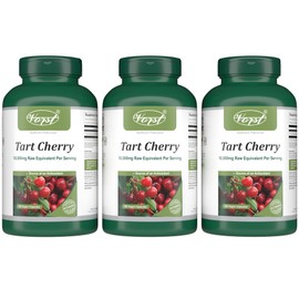 VORST Tart Cherry 10,000mg Raw Equivalent Per Serving | 3 x 180 Vegan Capsules | 3 Bottles