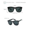 ShadyVEU Super Dark Lens Round Sunglasses Retro Thick Border Frame