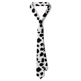 Cows Print Men's Skinny Tie Fashion Necktie Funny Novelty Neck Ties Casual Gentleman Necktie